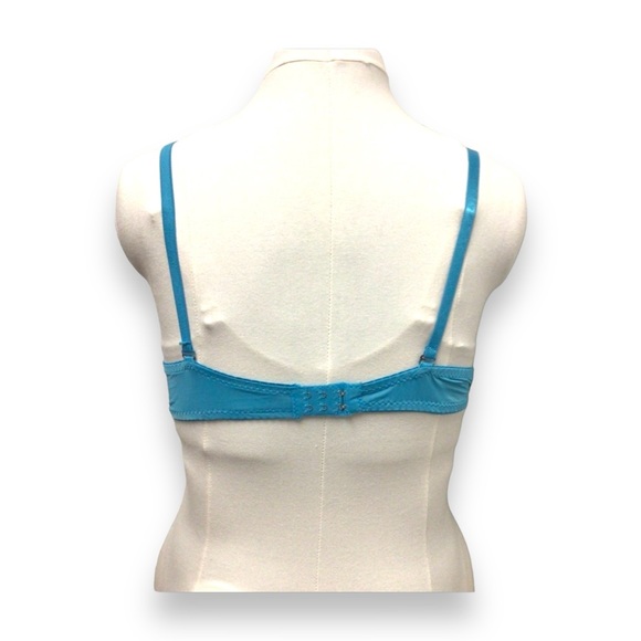 Mamia Women’s 1/2 Lace Front Cup Padded Bra, Blue, size 40C - Picture 4 of 9